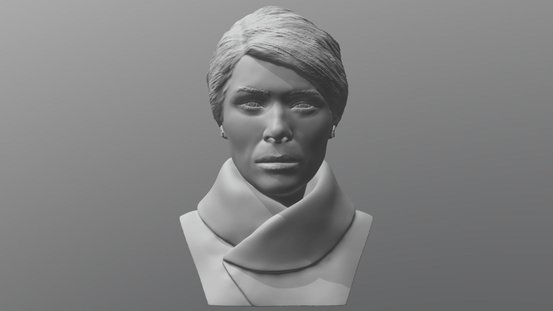 3D model Melania Trump bust for 3D printing - This is a 3D model of the Melania Trump bust for 3D printing. The 3D model is about a person with a white shirt.