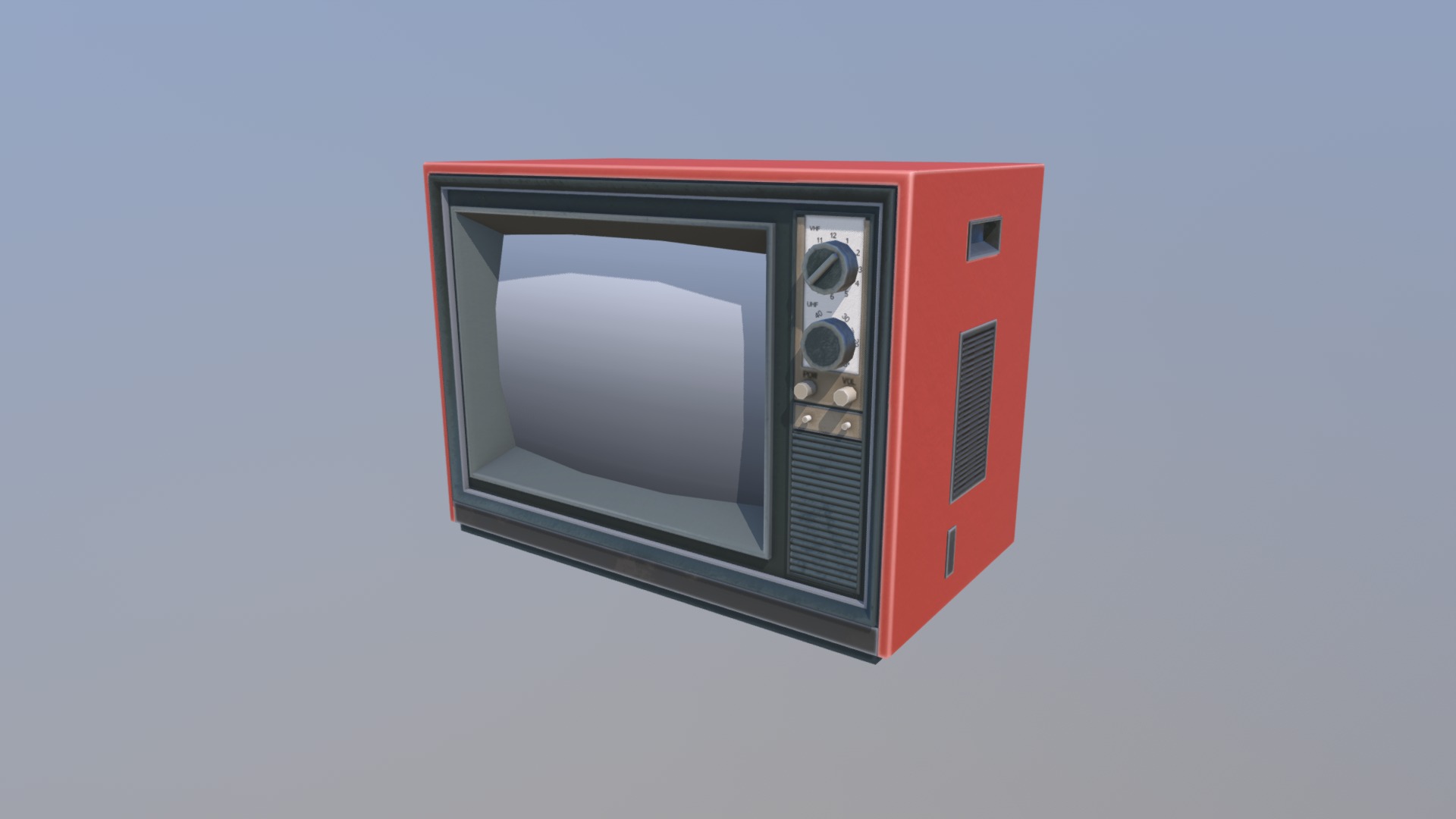3D model Japanese Retro TV - This is a 3D model of the Japanese Retro TV. The 3D model is about a red and white electronic device.