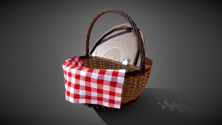 Picnic Basket 3D Model