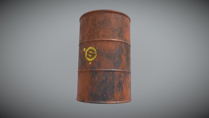Oil Barrel 3D Model
