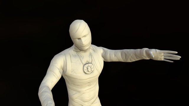Low Poly Mummy 3D Model