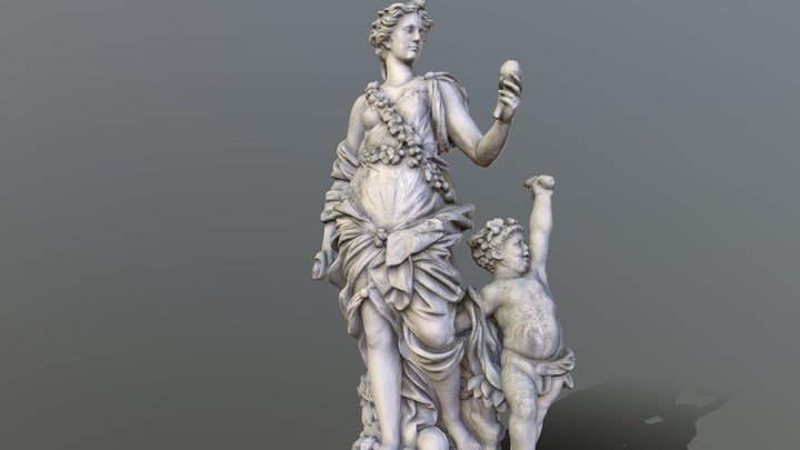 Goddess Pomona Statue Berlin 3D Model