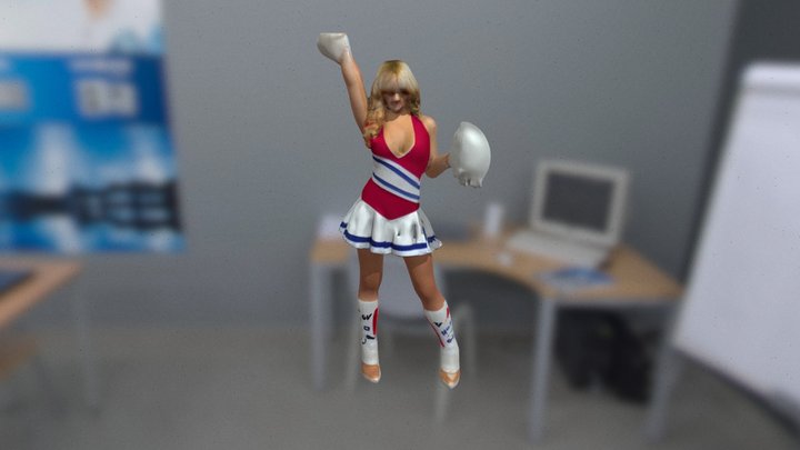 Porrista en 3D - Energía y Movimiento 3D Model
