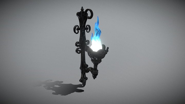 Stylized Gothic Wall Torch