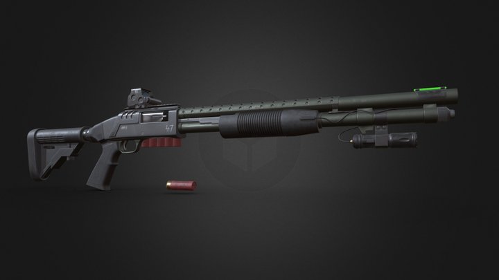 Mossberg 590 Tactical 3D Model