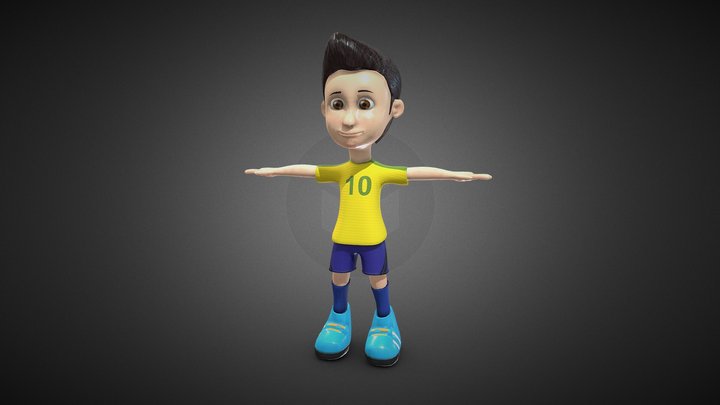 Football Player - Brazil – Free 3D Model STL