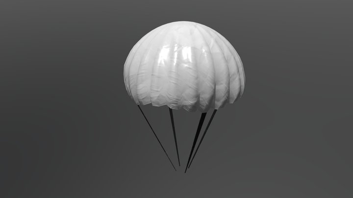 Parachute Asset Round Plain 3D Model