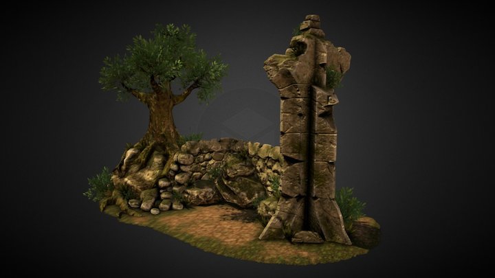 Ruins in the Woods 3D Model