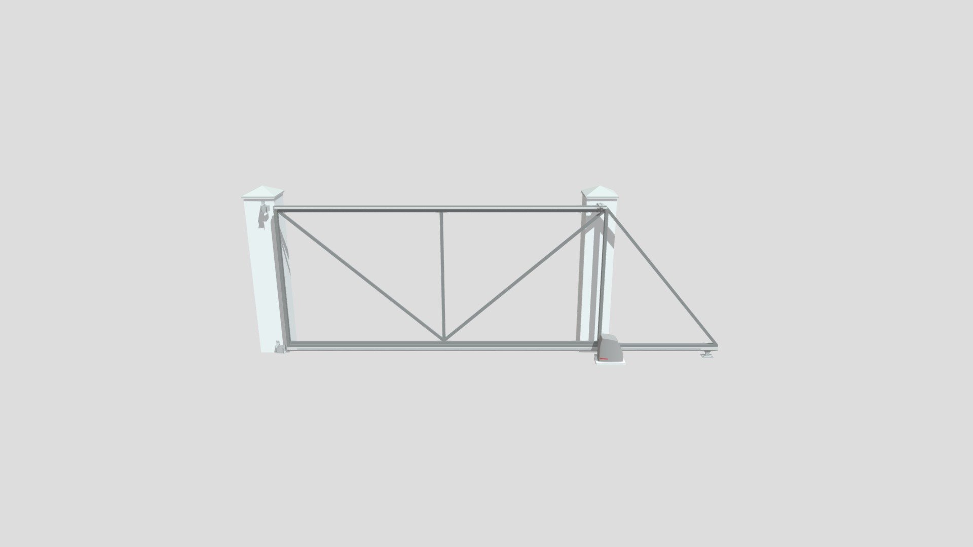 Каркас откатных ворот 4 метра — Sketchfab embed 3D viewer