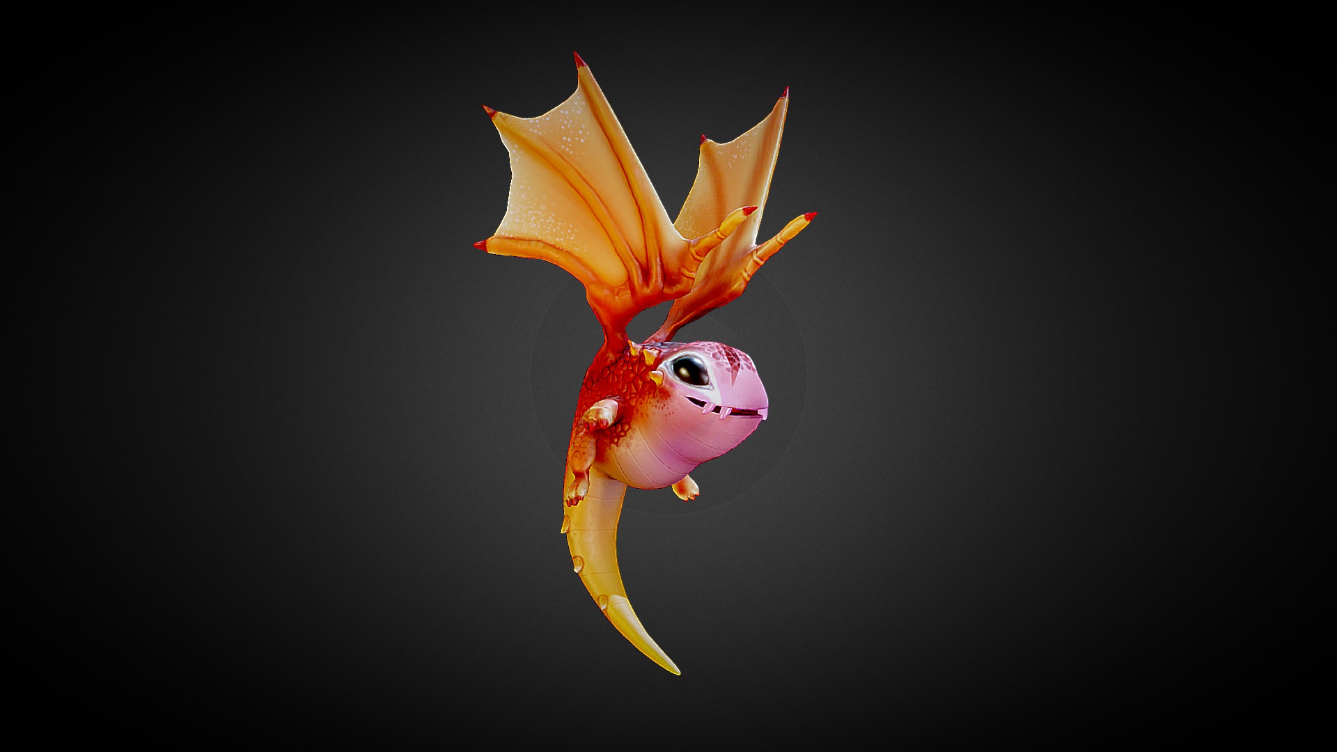 3D model Fragon - This is a 3D model of the Fragon. The 3D model is about a fish with a face.