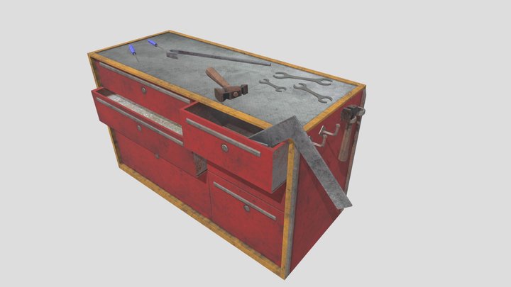 Tool container (lowpoly) 3D Model