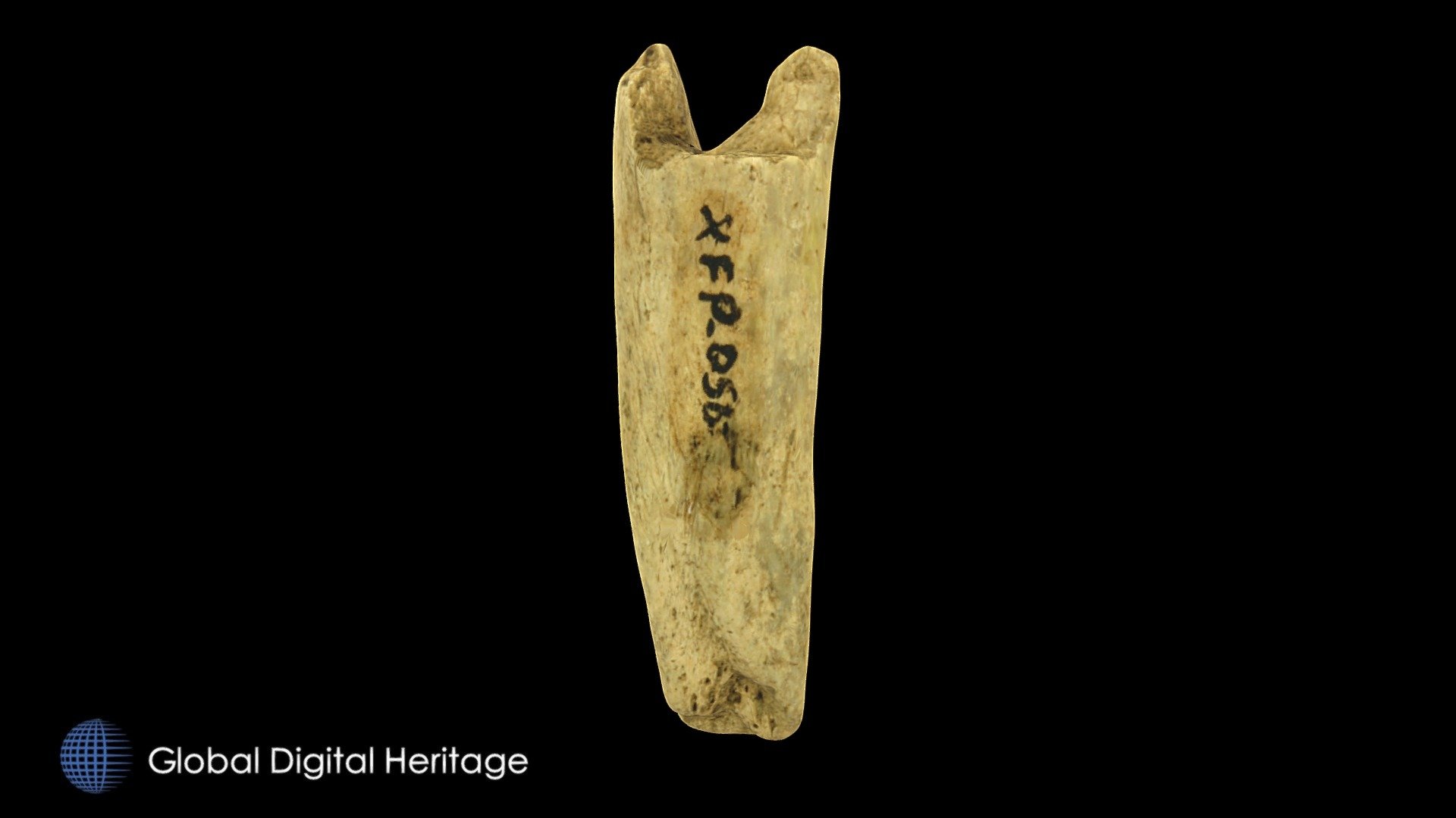 XFP-056-27 Bone artifact, Sanak Island, Alaska.