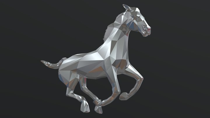HORSE LOWPOLY 3D Model