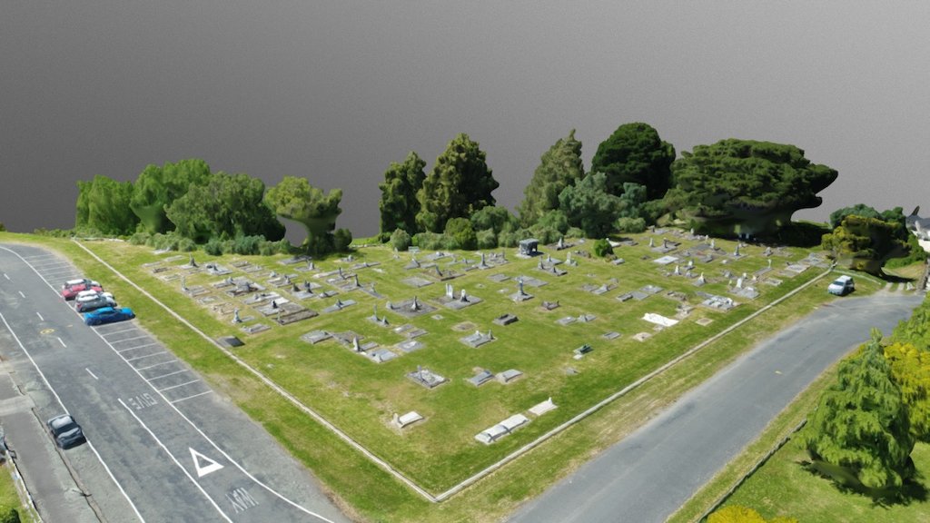 Dannevirke Settlers Cemetery 17 Nov 2017 3D model by Tararua District