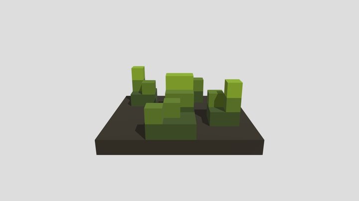 Short Savanna Grass - Voxel 32x32 – Modèle 3D gratuit STL