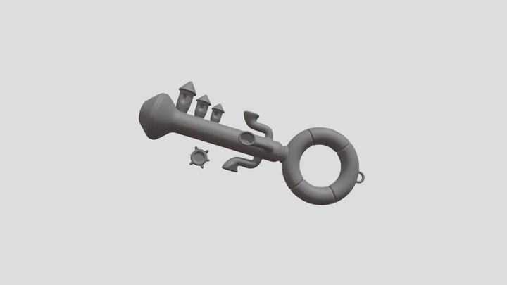 Monochrome Keyblade 3D Model
