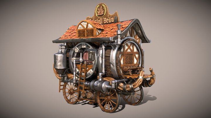 The Traveling Wagon || Brewers Home 3D Model