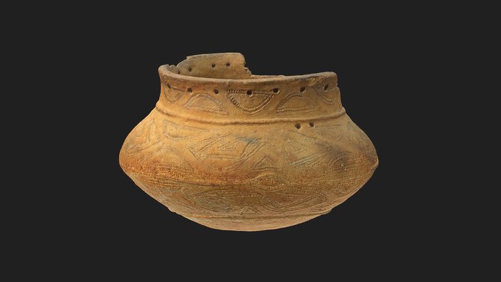 有孔壺　沼田市指定重要文化財　沼田市戸鹿野町字八幡平発見 3D Model