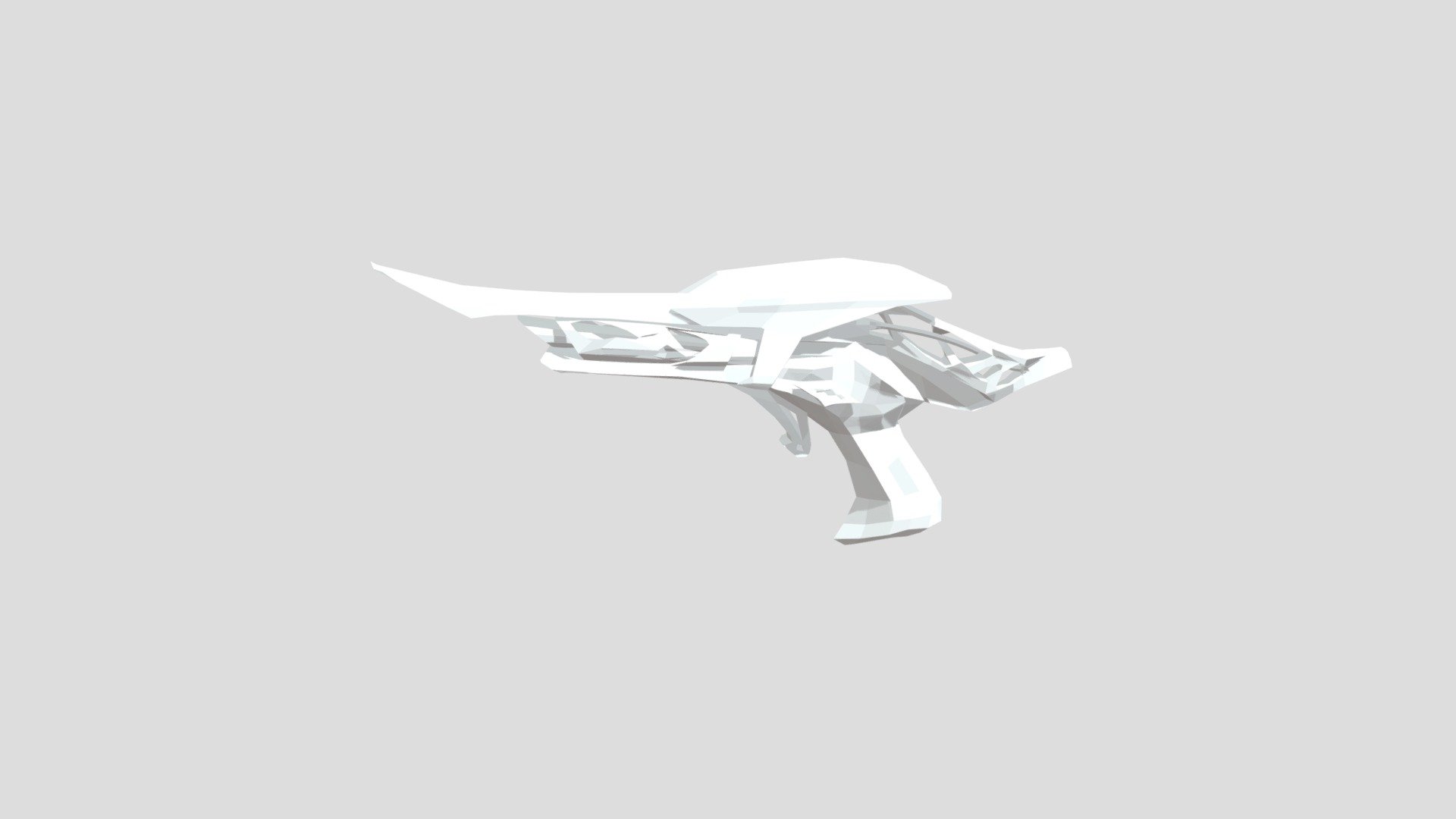 Sci- Fi Gun Low-Polygonal