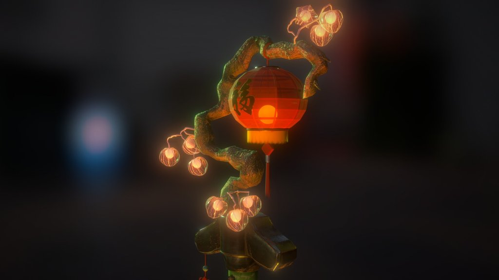Chinese Lantern Staff