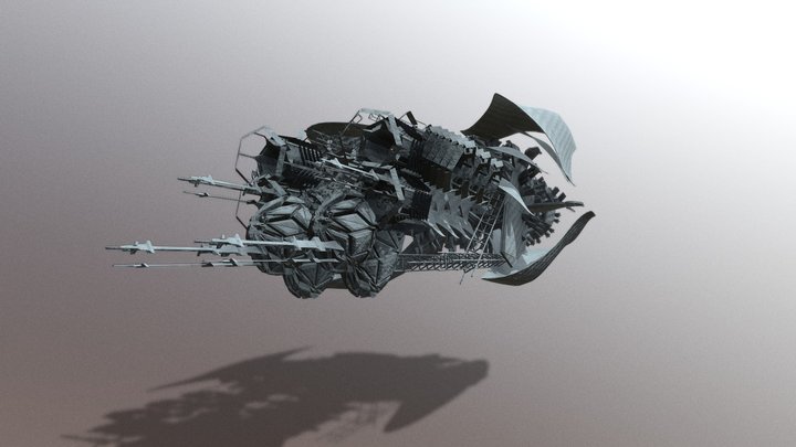 Hausdorff Server Ship Retail Blast in Twill 3D Model
