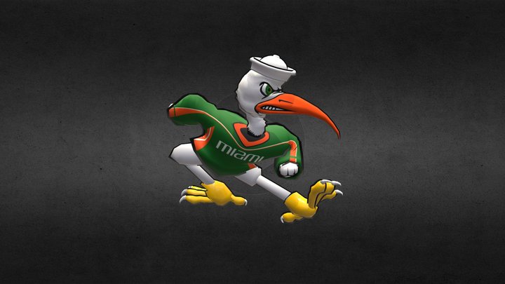 Sebastian - The University of Miami Mascot 3D Model