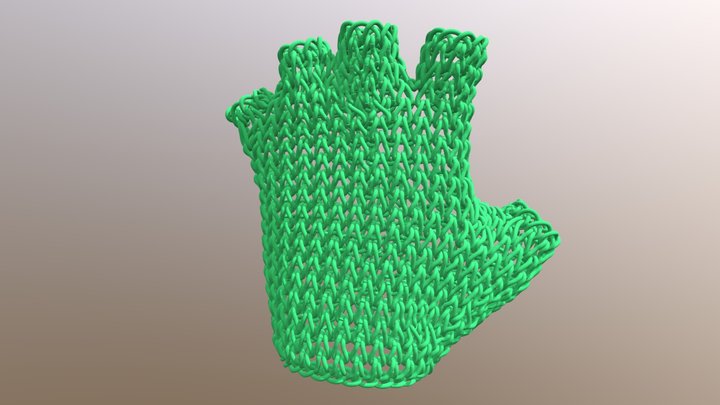 Small Knit Glove 3D Model