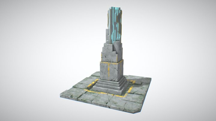 Stone Column 3D Model
