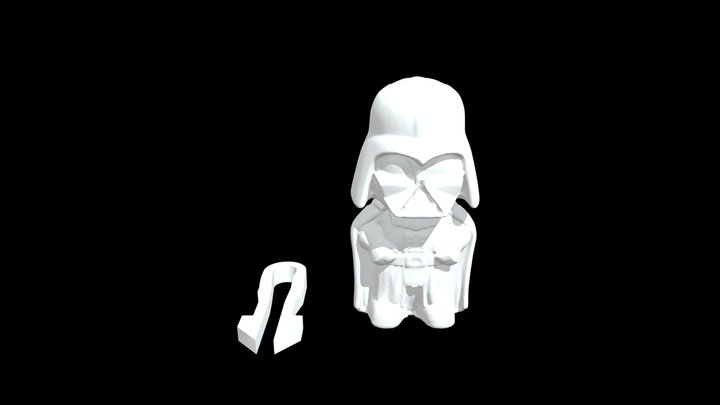 3D Printed Darth Vader mini zipper pull 3D Model