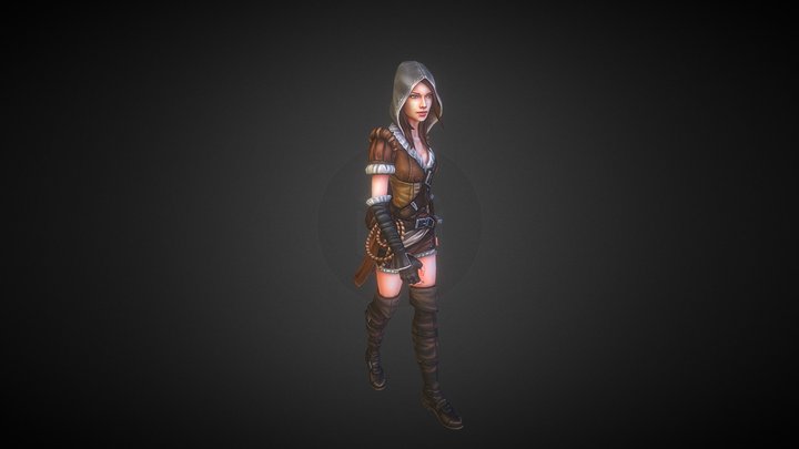 Thief Girl 3D Model