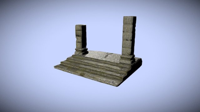 Stone Pillar Joined 3D Model