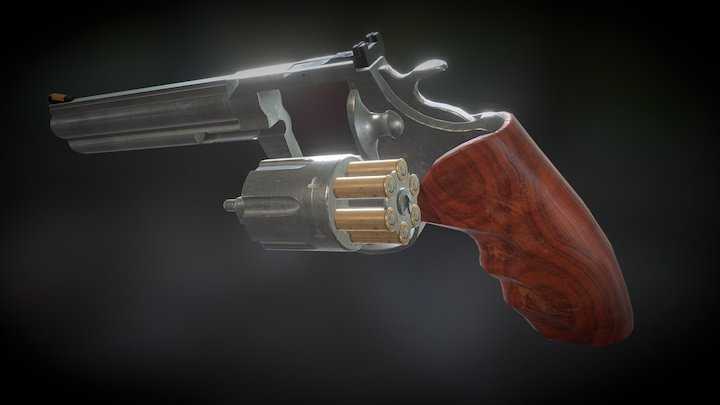 Colt 44. Magnum 3D Model
