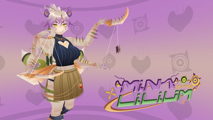 Mina Lilium - Spiny Flower Mantis 3D Model