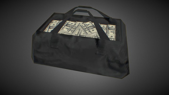 PS1 Style money duffel bag 3D Model