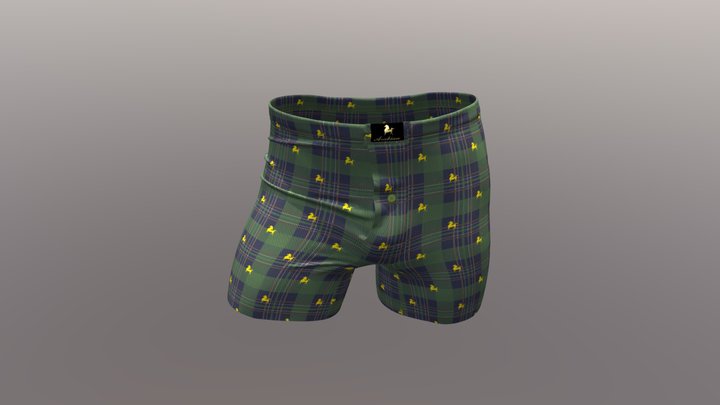 Men's boxers color 021a 3D Model