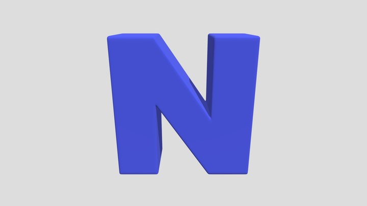 N Letter 3D Model