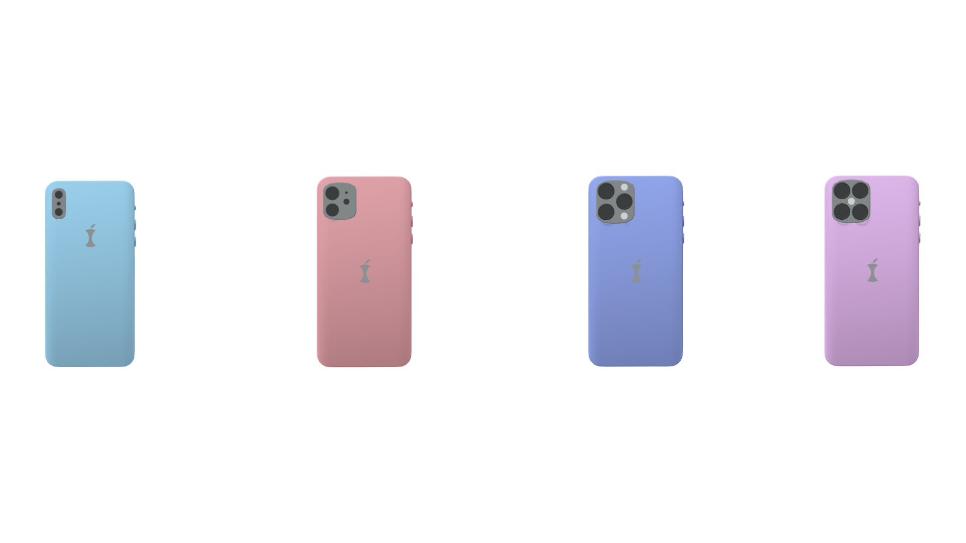 Low poly Iphones