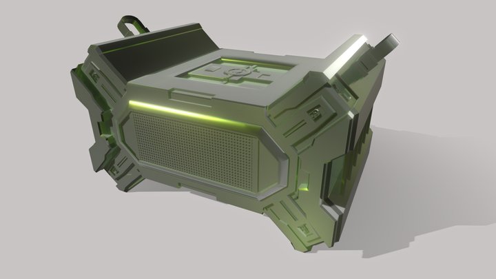 Sci Fi Crate 3D Model