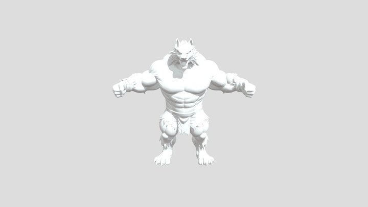 Lunar Werewolf Behemoth 3D Model