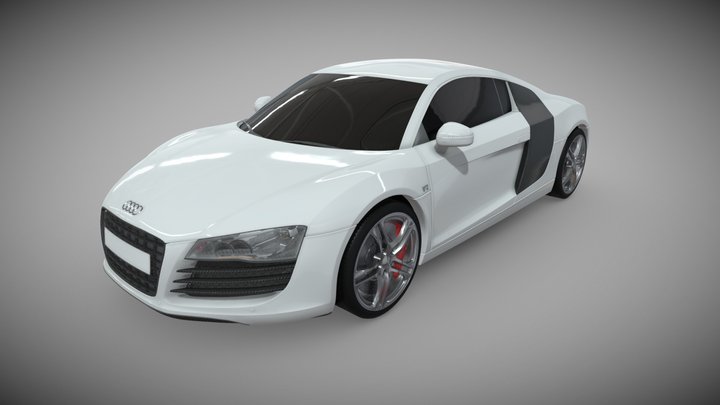 Audi R8 2006 - High Poly 3D Model