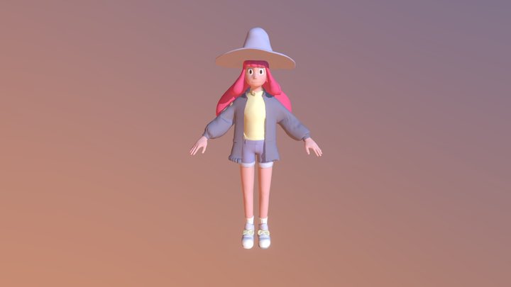 Nemu, the Friendly Witch 3D Model