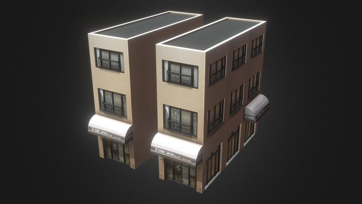 2 Buildings + Modular Facades | CC0 3D Model