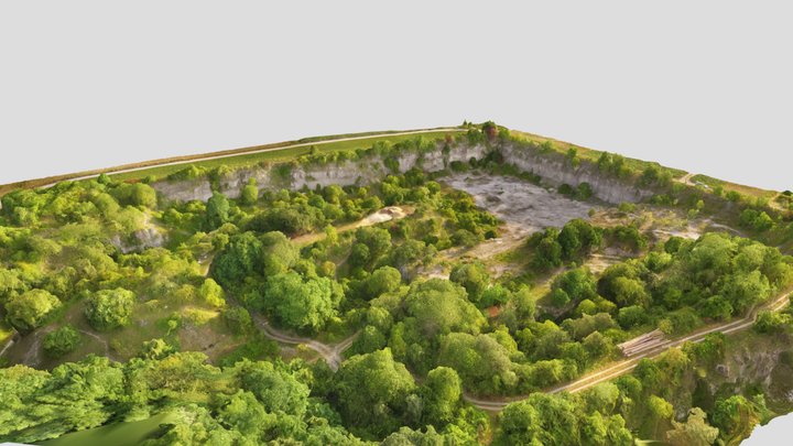 Abandonned gypsum quarry... (improved quality) 3D Model