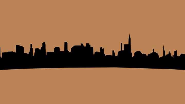 Skyline Cutout - City - large – Free 3D Model STL