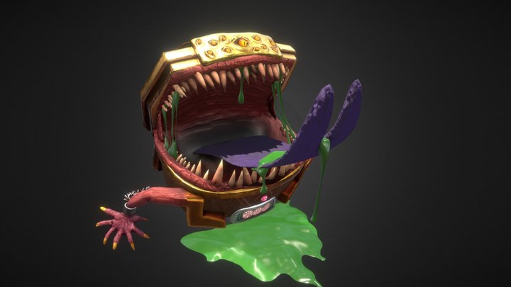 Stylized Mimic Chest 3D Model