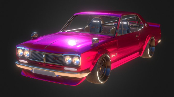 1970 Nissan Skyline - High Poly Interior 3D Model