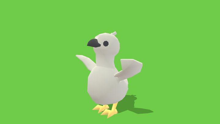 Eagle Baby - Animated Low Poly – Free 3D Model STL