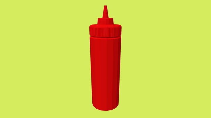Ketchup Squeeze Bottle 3D Model
