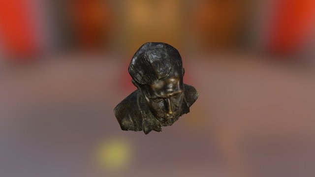 Bánki Donát szobor- half-length portrait 3D Model
