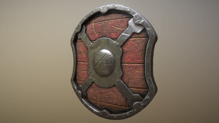 Viking Shield (Reinforced) 3D Model
